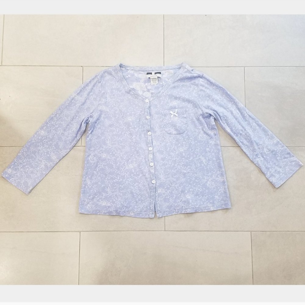 Paisley button down pajama top